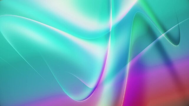 Colorful Glassy Wave Curves Background Loop