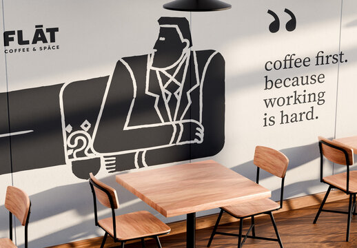 Restaurant Wall Mockup