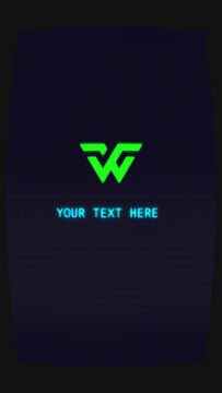 Retro CRT Logo Reveal | Vertical Vintage Terminal Intro for Mobile Content and Short-Form Video
