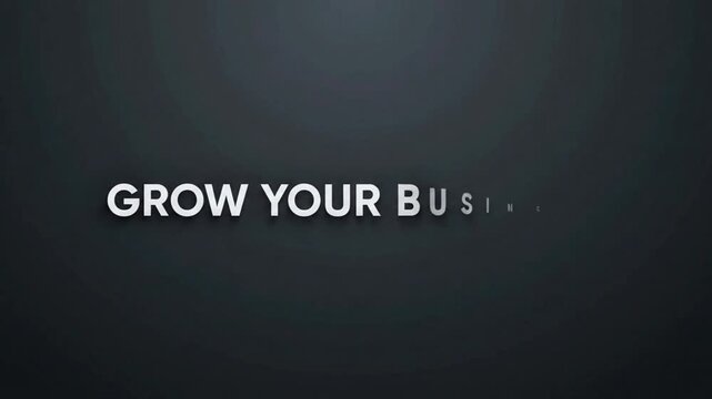 Grow Your Business motion graphic with clean filmstrip style, ideal for entrepreneurship, marketing, sales growth, startups, and presentations.