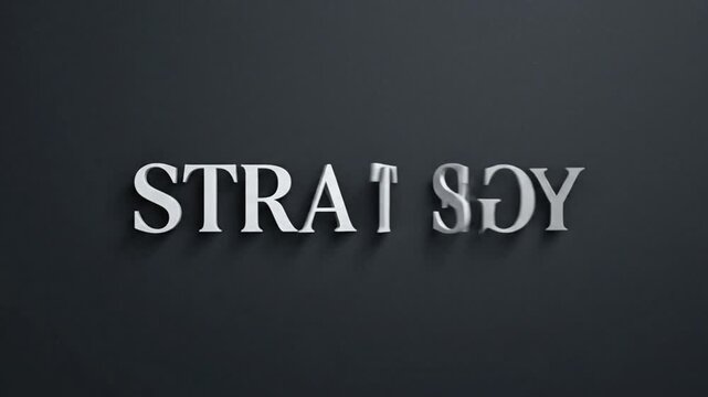 Strategy motion graphic with professional filmstrip design, ideal for business planning, leadership, management, decision making, and presentations.