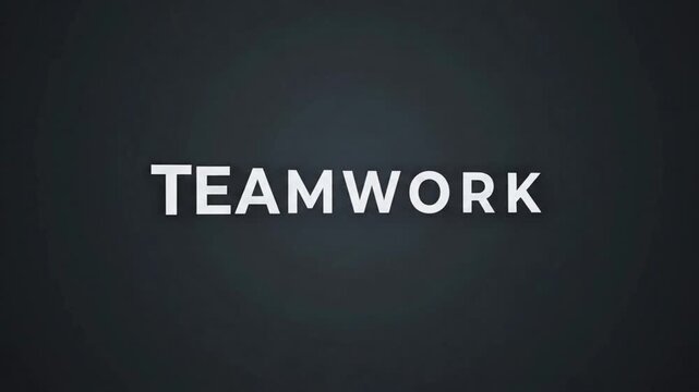 Teamwork motion graphic with professional filmstrip design, representing collaboration, partnership, communication, and successful corporate projects.