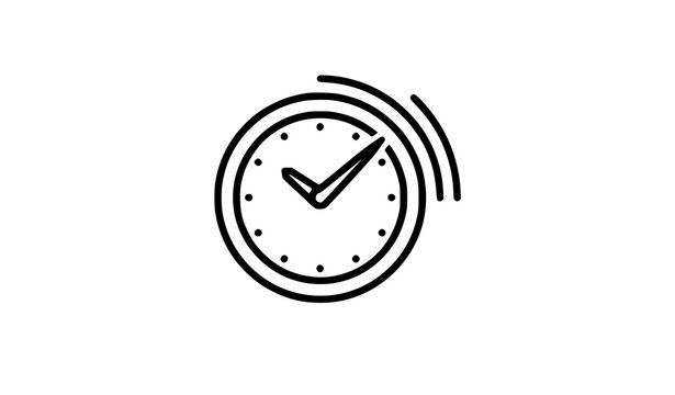 Fast Response Time Icon &ndash; Clock Vector