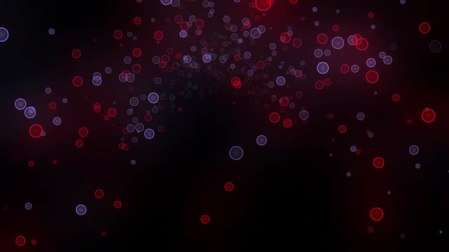 Abstract dark background with floating red and purple glowing circles
