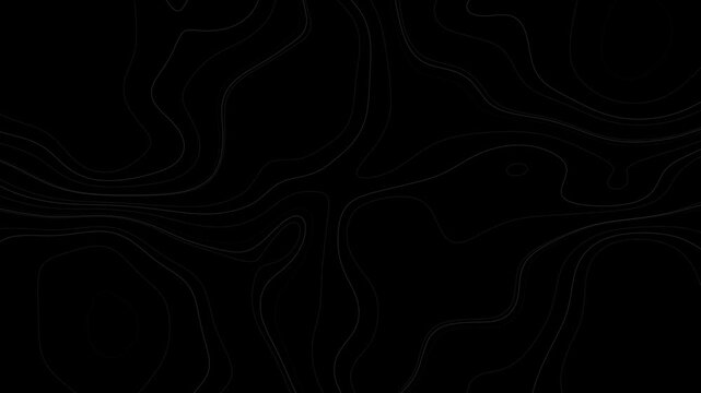 Dark Topographic Map Contour Lines Seamless Loop Background
