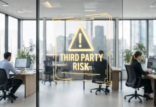 Cybersecurity warning system identifying third party vendor risks, threats, vulnerabilities, and compliance concerns to support enterprise risk management, governance, monitoring, resilience, planning