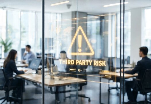Cybersecurity warning system identifying third party vendor risks, threats, vulnerabilities, and compliance concerns to support enterprise risk management, governance, monitoring, resilience, planning