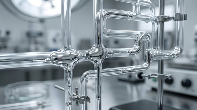 Glass laboratory distillation apparatus for chemical research and scientific experiments
