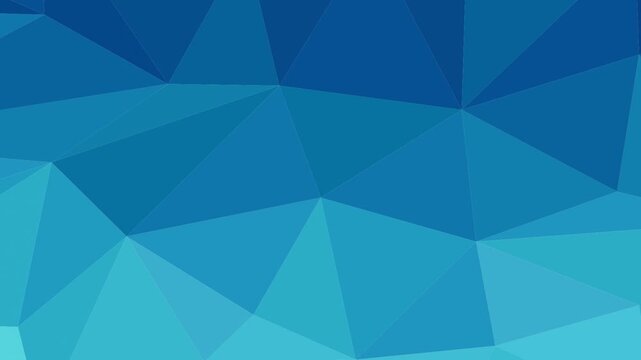 Abstract Blue Geometric Low Poly Pattern 4K