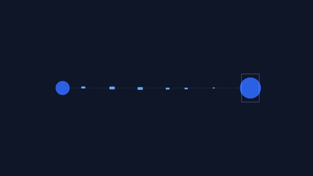 Blockchain transaction processing animation with data flow