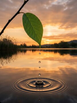leaf water drop
