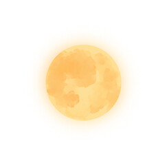 watercolor full moon © 원미 김