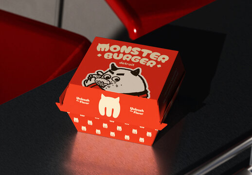 Burger Box Mockup