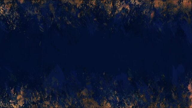 Elegant Deep Blue And Gold Abstract Grunge Background With Random Flat Brush Strokes For Premium Corporate And Luxury Video Presentations
