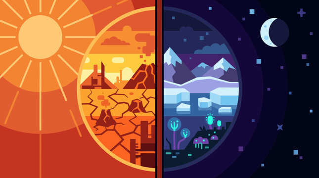 Tidally Locked Exoplanet With Permanent Day And Night