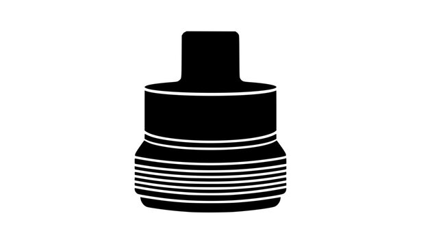 Anti Skid Foot Rubber Grip Icon Isolated Silhouette Vector Illustration