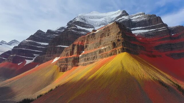Colorful Geologic Mountain Range 4K Generative AI