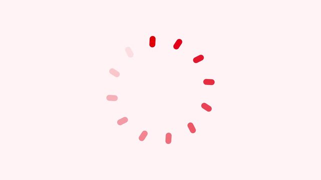 Animated spinning waiting icon on white background. Loading circle animation. Seamless Loop.4k video....