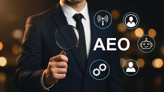 Businessman holding magnifying glass focusing on RCA Root Cause Analysis process