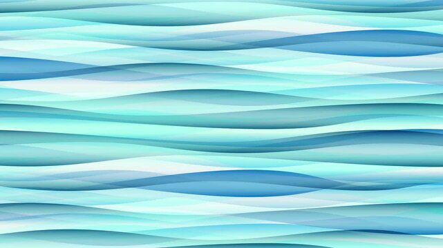 Abstract Flowing Blue Water Waves 4K