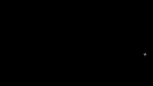 画面下部を横切る魔法のきらめきの軌跡が流れる映像