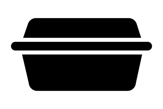 lunch box black icon clip art isolated on white background