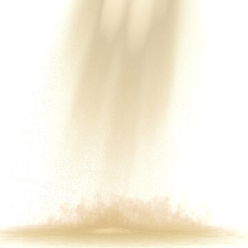 Realistic Sunlight Beams with Floating Dust Particles and Volumetric Light Shafts, Isolated Transparent PNG
