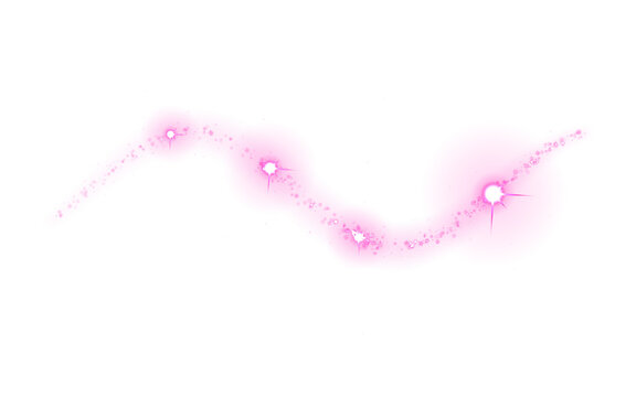 Vibrant pink sparkle with glowing stars on black background