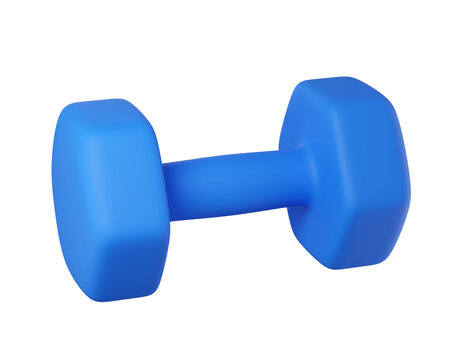 3D Blue Dumbbell Isolated for strength training, home workouts, and gym exercises. Durable, compact, and ideal for building muscle, endurance, and fitness
