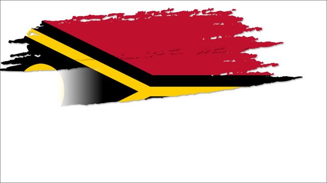 Vanuatu Flag Grunge Brush Stroke, National Flag of Vanuatu Isolated Design, Pacific Island Country Symbol, Patriotic Background Motion Graphic for Travel, Culture and National Events