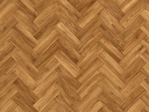 Herringbone wood floor texture, seamless pattern of oak parquet planks