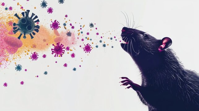 Rat representing disease and contagion dynamics.