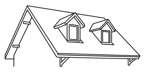 Gable roof with two dormer windows © Bilas
