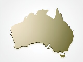 Map of australia continent isolated on white background © Vooglo