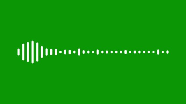 Abstract sound wave animation with digital audio frequency spectrum glowing waveform visualizer minimalist music equalizer lines transparent background, podcast recording effect and. 4K loop