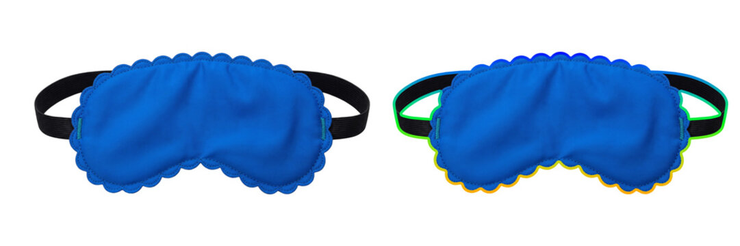 Blue sleep mask isolated on transparent background