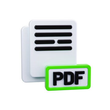 PDF 3d render icons