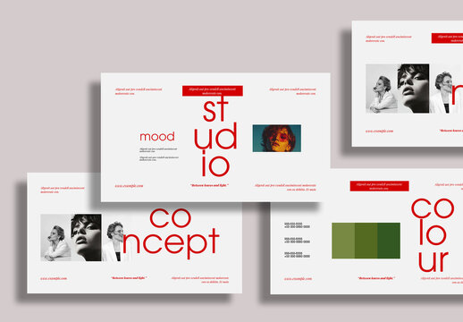 Minimal Mood Board Presentation Template With Clean Visual Identity Presentation