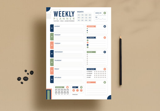 Weekly Planner Template Layout