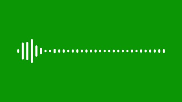 Dynamic audio spectrum visualizer with white sound waveform on black background modern music equalizer bars digital voice recording interface, abstract audio technology animation in. 4K