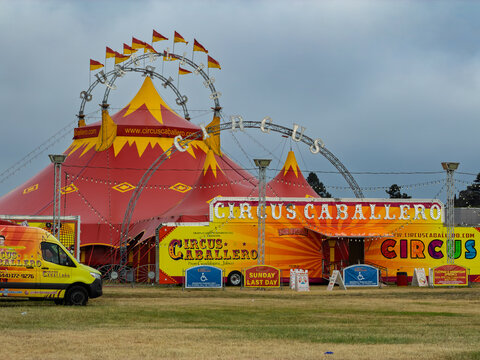 Circus Caballero big top tent and box office on August 8, 2026 in Vallejo, California 