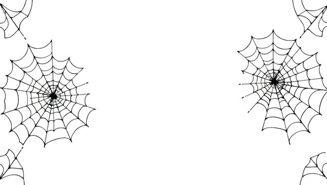 Black spider web pattern for halloween decoration