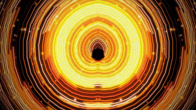 Glowing circular geometric golden light abstract digital art texture for vibrant backgrounds. Perfect for luxury designs and modern branding campaigns.