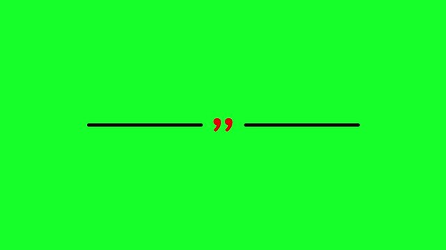  animated Horizontal Line Animation With Animated Quotation Marks in 4k animation with alpha channel Quote Reveal Testimonial Template Background Clean Divider Lines on transparent background