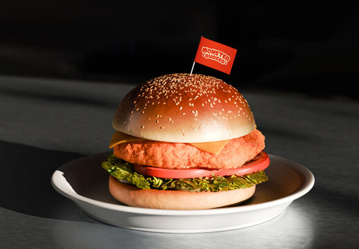 Burger Pick Mockup