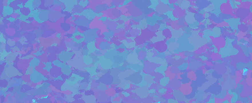 Blue Purple Abstract Painted Texture Background with Turquoise Brush Marks