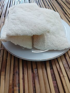 Embal, a typical food of the Kei tribe, Southeast Maluku, Indonesia.Made from fermented cassava, processed in a traditional way and is a typical food of the Kei people.