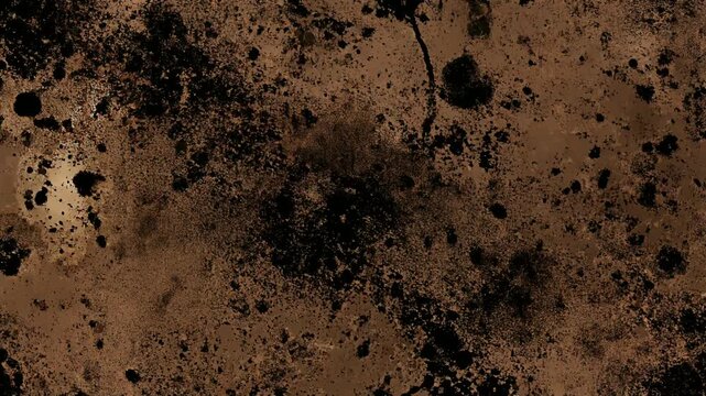 画面全体に飛び散った泥と土のしぶき