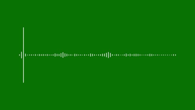 Realistic sound frequency spectrum animation with white audio waveform modern music player equalizer bars black background, digital voice recording visualizer and abstract technology motion. 4K