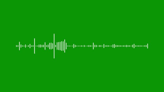 Seamless audio waveform pattern with digital sound spectrum music equalizer rhythm lines podcast voice message visualizer modern radio and recorder interface, transparent background. 4K loop